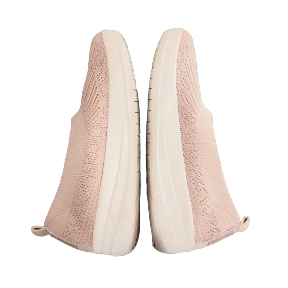 FITFLOP Ballerina Pink Slip On Sneakers 37 6 Blush Knit Woven Plantar Fasciitis - Picture 7 of 15